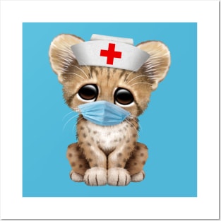 Cute Cheetah Cub Nurse Posters and Art